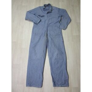Vintage Big Ben Overalls Men's 39x28 Blue Hickory Stripe Bibs Carpenter Railroad
